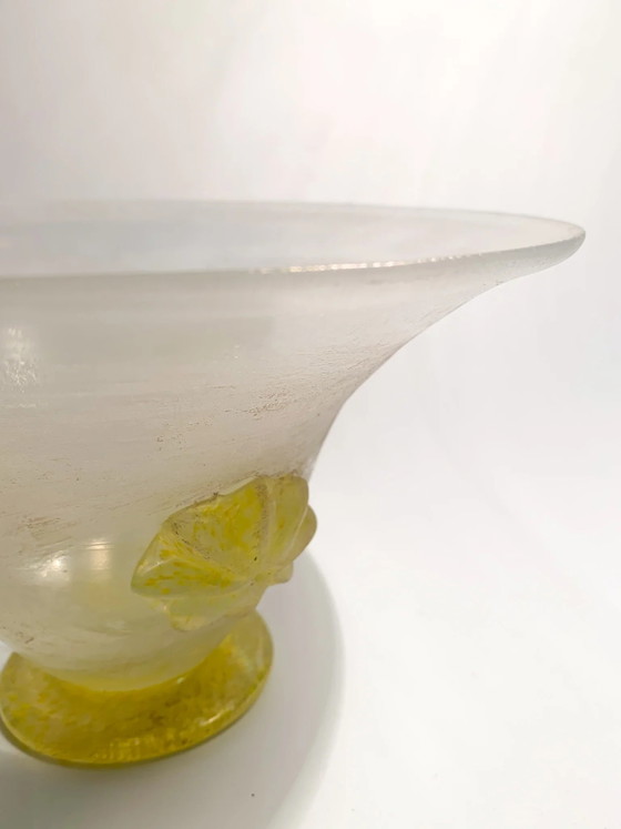 Vaso in Vetro Murano Scavo Giallo Iridiscente, Anni '40 – Vasi (photo 3 of 10)