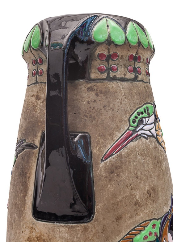 Image 1 of Pair of large Art Nouveau amphoras