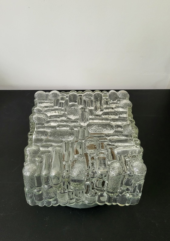 Image 1 of Mid-Century glass ceiling light from the 1950s.