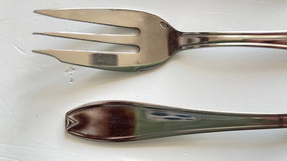 Image 1 of 12 Fourchettes à DESSERT Inox Vintage