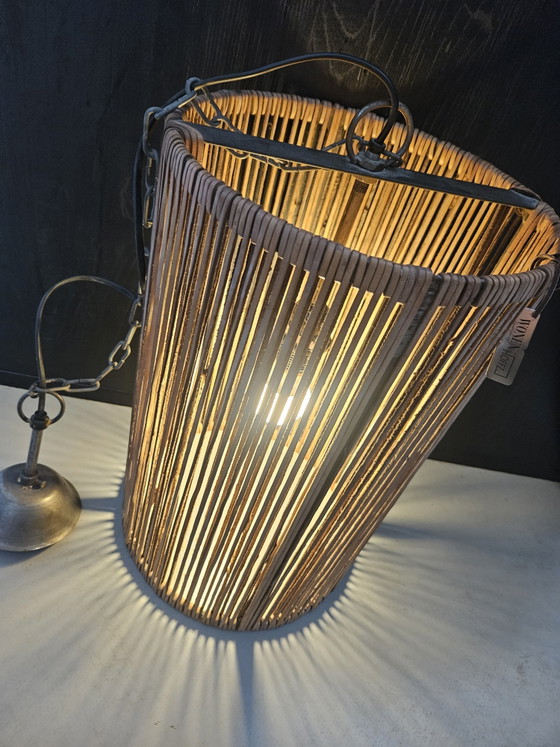 Image 1 of Set van 2 originele Hoffz Mazu hanglampen (leder) - Sobor 