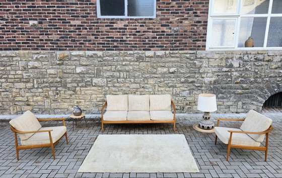 Image 1 of Ensemble de sièges Knoll Antimott années 60, canapé, fauteuils, bancs, style vintage milieu du siècle