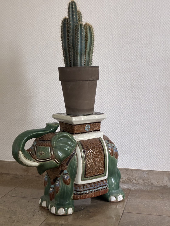 Image 1 of Vintage set of elephant plant stands