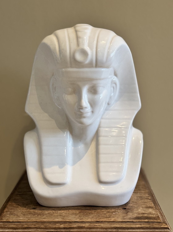 Image 1 of Ensemble de bustes égyptiens vintage – Style Hollywood Regency – céramique – années 1950/1960