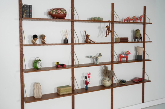 Image 1 of Estantería modular de teca, diseño danés, década de 1970, fabricada en Dinamarca.