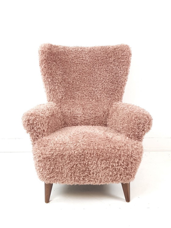 Image 1 of Vintage Artifort Theo Ruth fauteuil heren model roze doodle