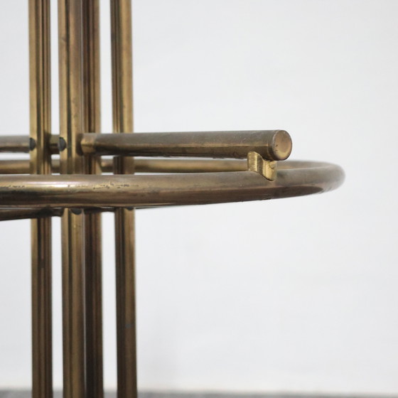 Image 1 of Renato Zevi Metalarte Umbrella Stand Marble And Brass Design Modernism