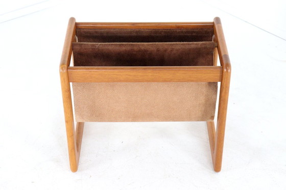 Image 1 of Vildbjerg furniture factory reading holder magazine rack vintage teak Danish