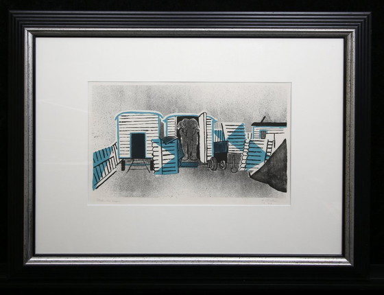 Image 1 of Teuber, Hermann - Elephant carriage, 1949 - Color lithograph - signed by hand