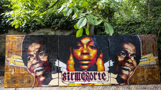 Image 1 of Three-part Claus Costa Jacksons Diana Ross Michael Jackson art