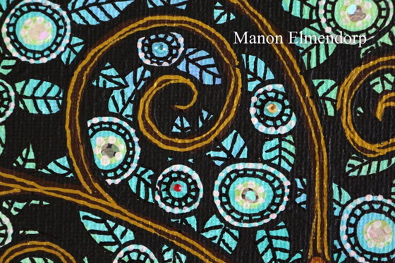 Image 1 of Einzigartiges, handgemaltes Gemälde einer Waldohreule, neu, 18 x 24 cm