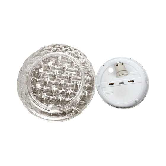 Image 1 of Lampada da soffitto rotonda in vetro, Eickmeier Leuchten, Germania, anni Settanta.