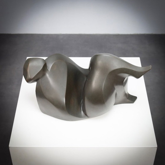 Image 1 of Abstract Bronze Female Sculpture by Francine Govers, 1990s