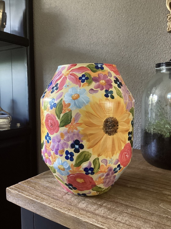 Image 1 of Hand-Painted Vase Wildflower Fest ByJ&S