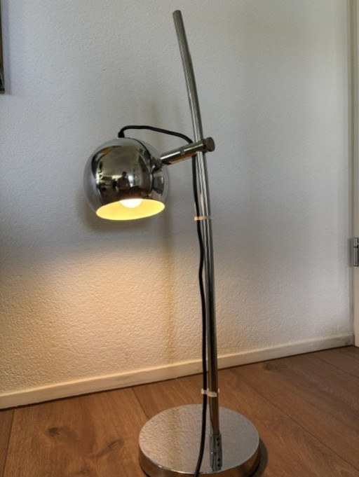 Space Age 70s chrome desk/table lamp – tafellampen, Metal (photo 2 of 10)
