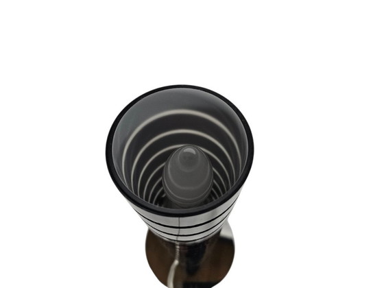 Image 1 of Cylinder table lamp - glass - chrome - 1990s