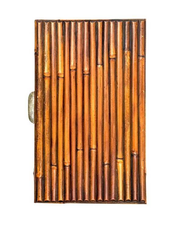 Image 1 of Portagioie Hollywood regency in bambù grissinato stile Gabriella Crespi, RCM Italia 1970