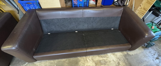 Image 1 of Leren bankstel HF Style (bruin) 2x 3 persoons