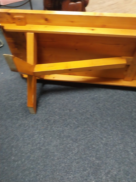 Image 1 of 1 x Scandinavian pine coffee table XXL, 2 meters long. 1970s
