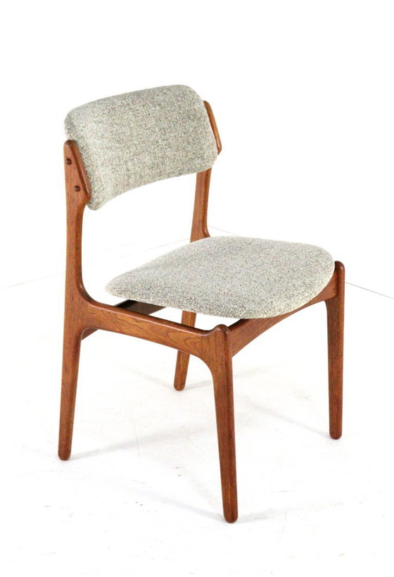 Image 1 of Set of 6 Erik Buch O.D. Mobler Chairs Model 49 Upholstered Vintage