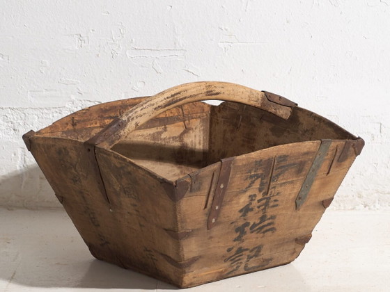 Small antique oriental basket (c.1900) #39 – Decorative Objects (photo 2 of 16)