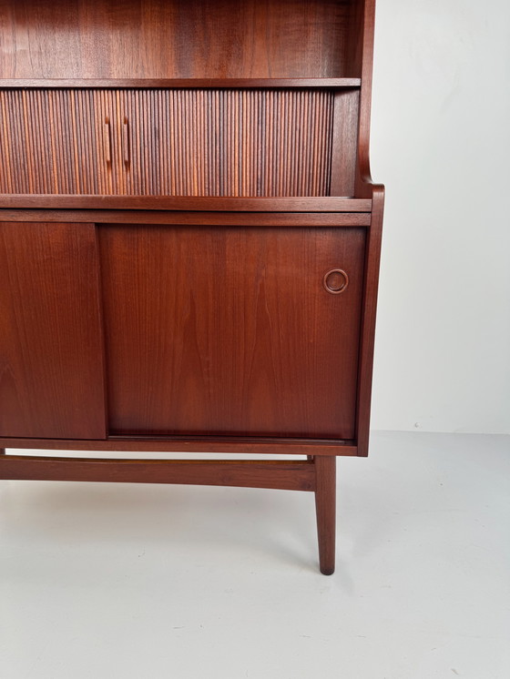 Image 1 of Johannes Sorth for Nexø Møbelfabrik Bornholm Bookcase with Writing Desk