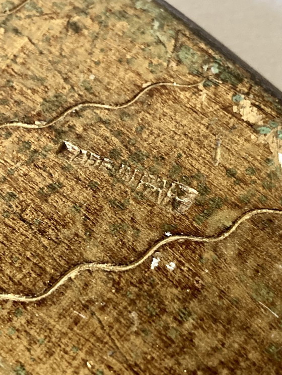 Image 1 of Florentine painted wooden tray, 1950-1960