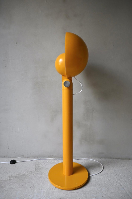 Image 1 of Vloerlamp Cuffia Design Francesco Buzzi voor Bieffeplast in geel