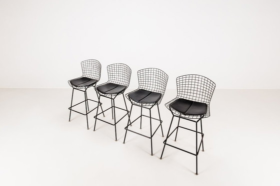 Image 1 of Set di 4 sgabelli da bar di Harry Bertoia per Knoll, 1980