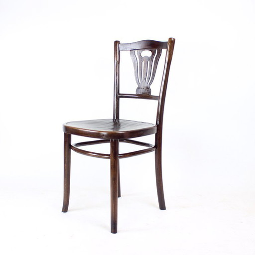 Chaise en chêne de style Thonet des années 1950, Tchécoslovaquie