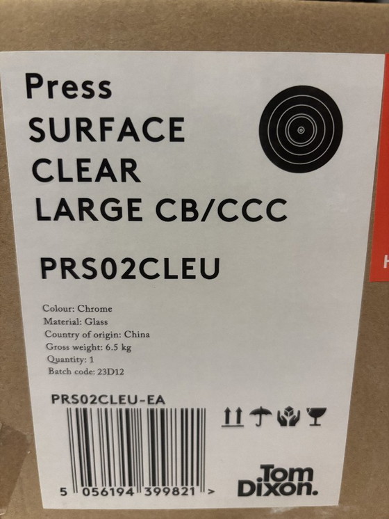 Image 1 of 2x Tom Dixon Press Surface Clear Large - nuovi di zecca