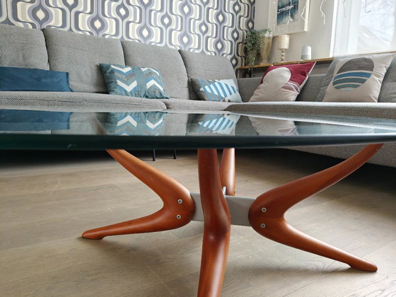 Image 1 of Porada Denuo Salontafel – Italiaans Design – Massief Hout & Glas