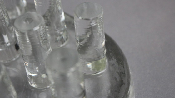 Image 1 of Theelichthouder, glaswarmer, theepotwarmer, rond, zwaar glas, Georgshütte glaskunst