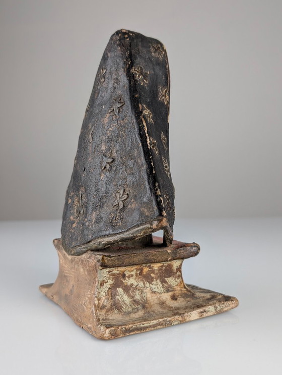 Image 1 of Polychrome Terracotta Mater Dolorosa Sculpture, 18th Century