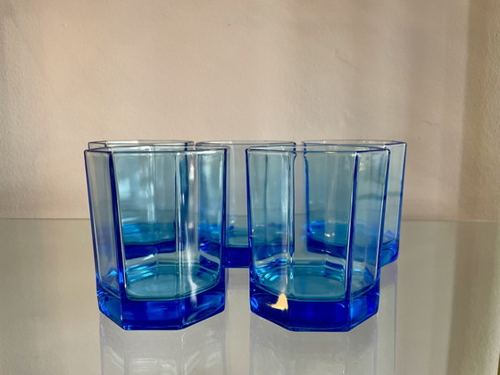 Image 1 of 5 bicchieri da whisky ottagonali