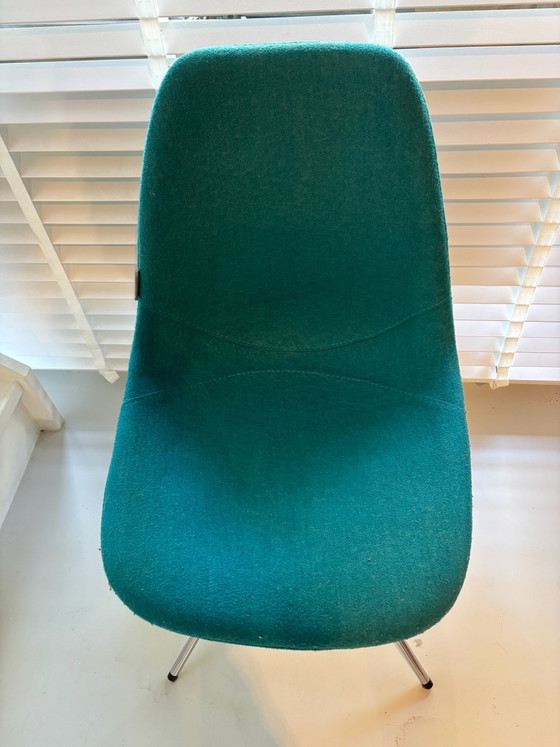 Zuiver Fourteen Up eetkamerstoel zeegroen, Eetkamerstoelen, Chroom, Wol, Turquoise (foto 3 van 5)