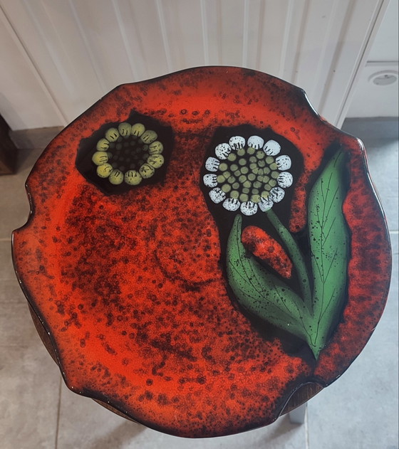 Image 1 of Ceramic dish from the 60s signed Vercor