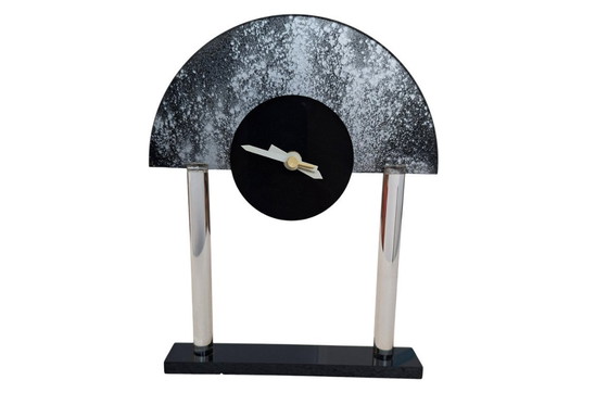 Image 1 of Horloge de table vintage « Creazioni G & F » – Design italien postmoderne – Fabriquée en Italie