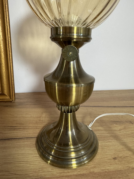 Image 1 of Vintage gold globe lamp