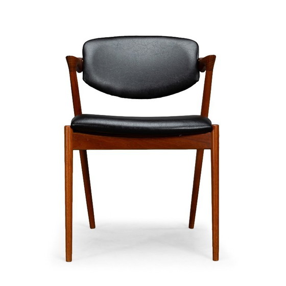 Image 1 of Sedia in teak rivestita modello 42 di Kai Kristiansen, anni '60