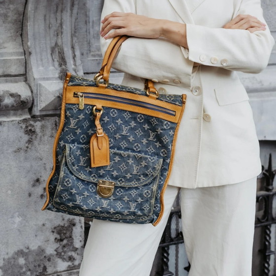 Louis Vuitton denim Sac Plat – Bolsos tote, Vintage (photo 2 of 27)