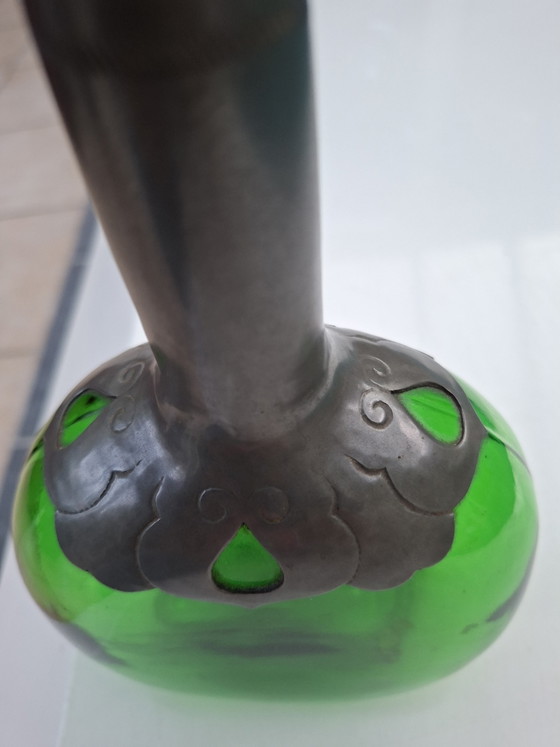 Image 1 of Fles met tinnen hals