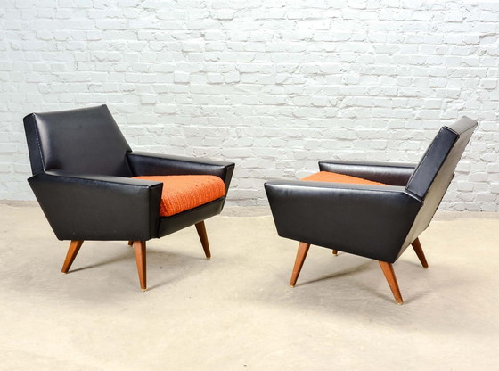 Image 1 of Piet Klerkx Rock & Roll Lounge Chairs, 1960'S