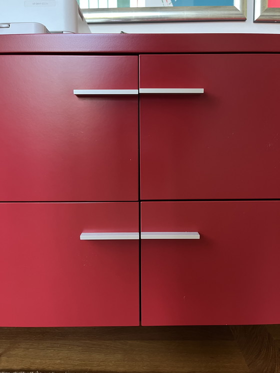 Image 1 of Pastoe Sideboard Red With 8 Drawers