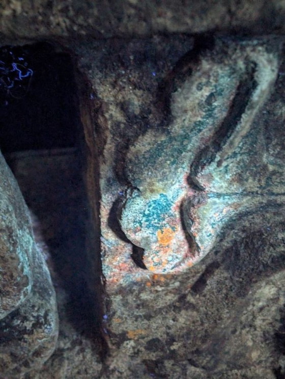 Image 1 of Large Himalayan limestone Buddha stele with naga and temple relief