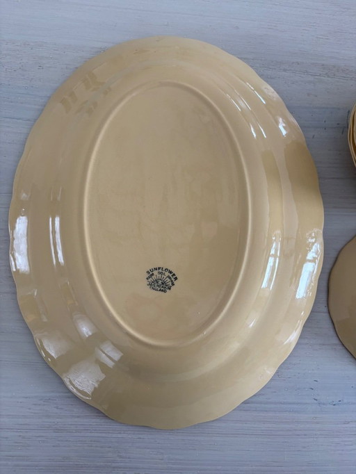 Vintage Kuchenteller Sonnenblume