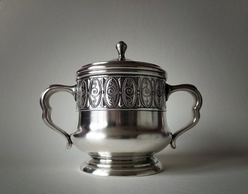 Argentor Vienna Secessionist/Jugendstil Silver & Gold Plated Lidded Box 1905