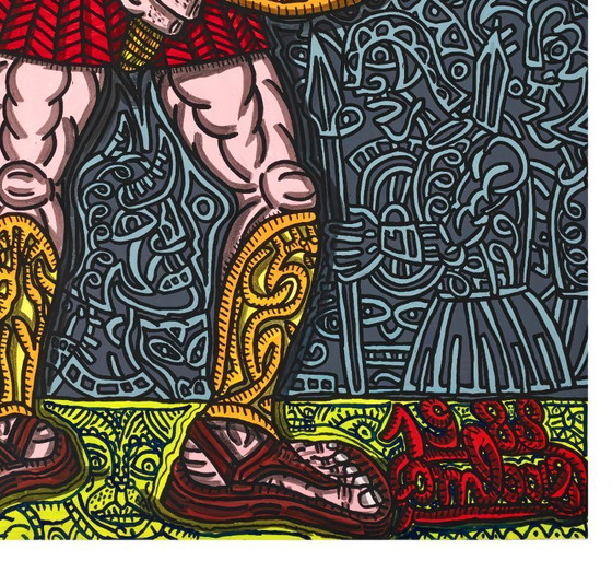 Image 1 of Portrait d'Achille - Robert Combas 1988 - Poster 70 x 100 cm