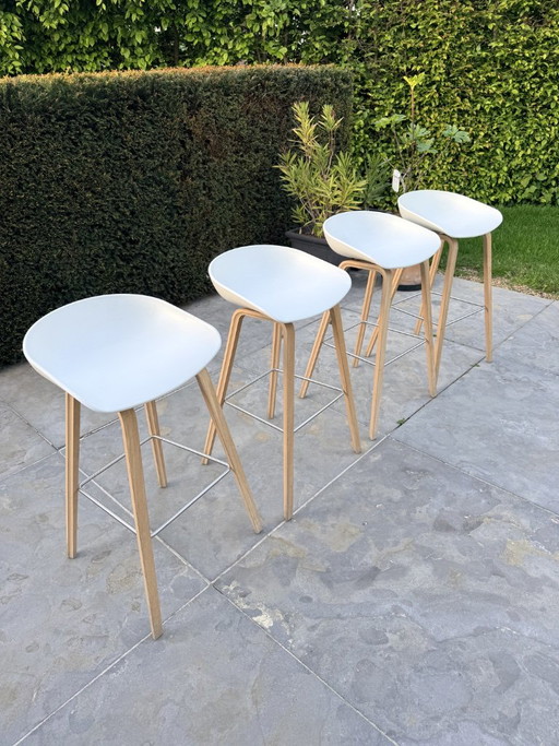 4 HAY Barhocker – barkrukken, Plastic, Wood