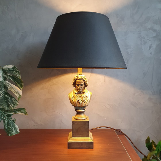 Image 1 of Vintage Beethoven Lamp Bronze